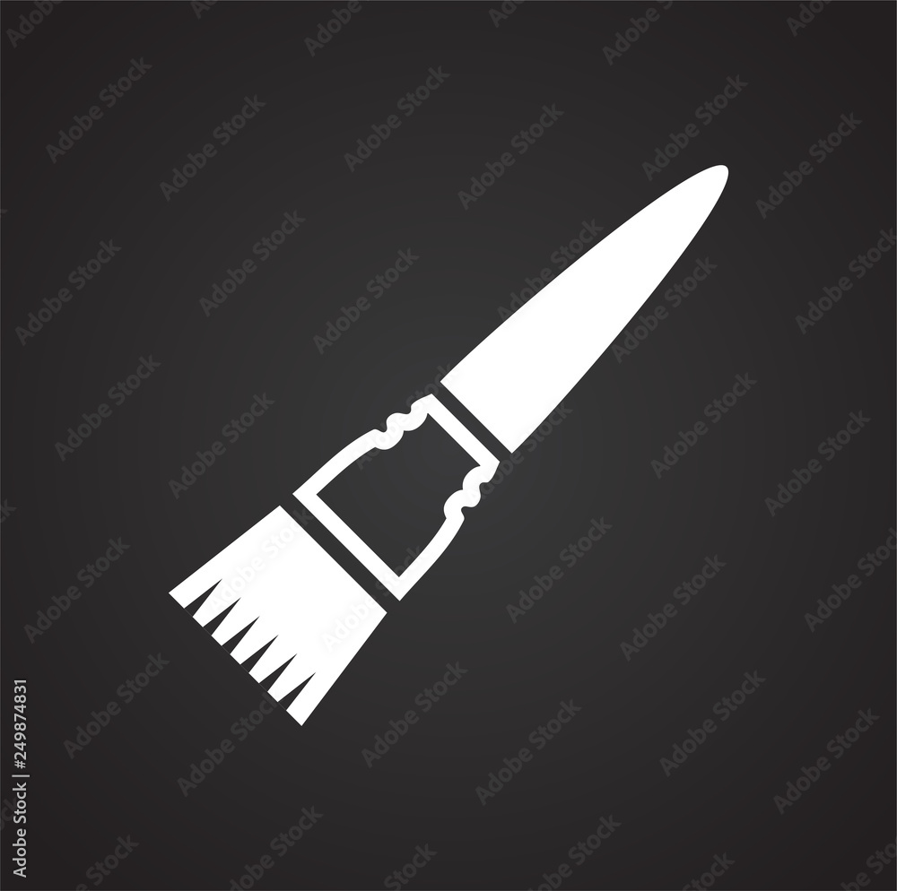 Brush icons set on black background for graphic and web design, Modern simple vector sign. Internet concept. Trendy symbol for website design web button or mobile app Brush icons set on black background for graphic and web design, Modern simple vector sign. Internet concept. Trendy symbol for website design web button or mobile app