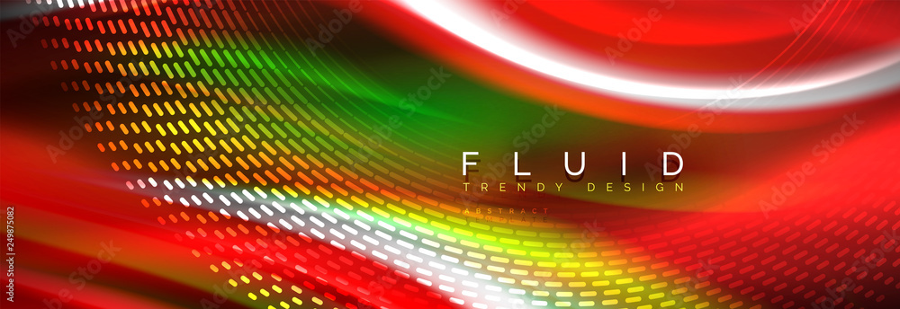 Fluid color neon wave lines background, neon liquid color futuristic paint template Fluid color neon wave lines background, neon liquid color futuristic paint template