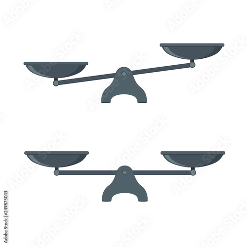 Scales, Flat design, vector illustration. Libra vector