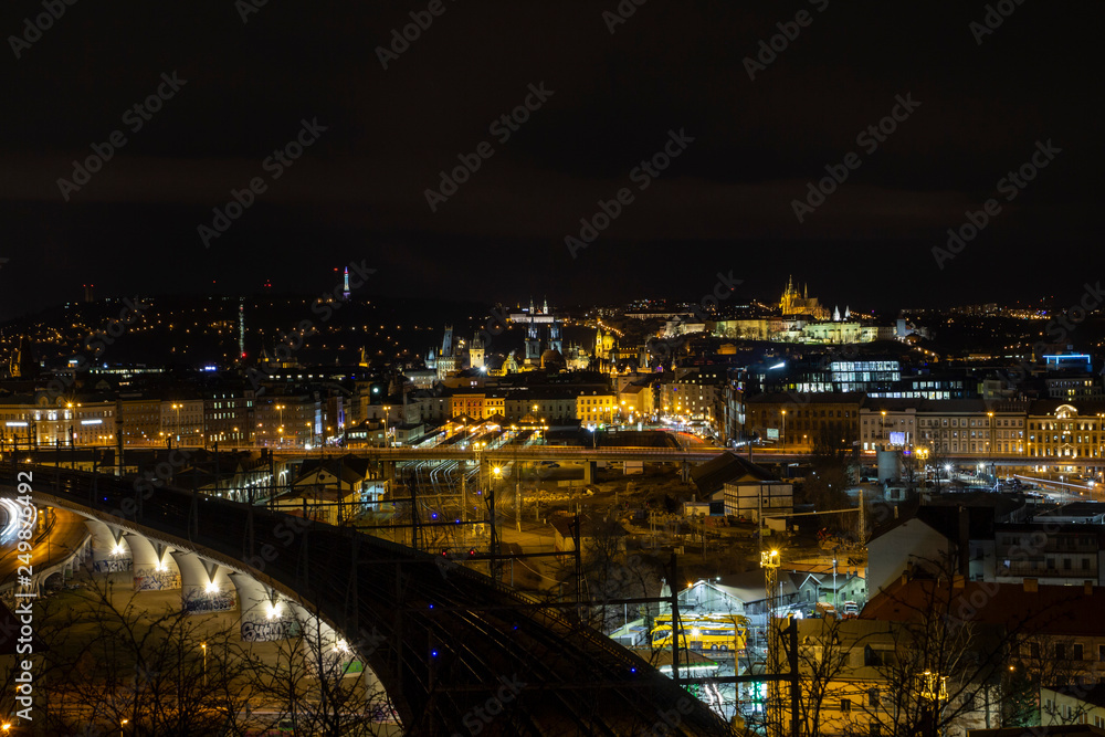 Fototapeta premium night view of prague