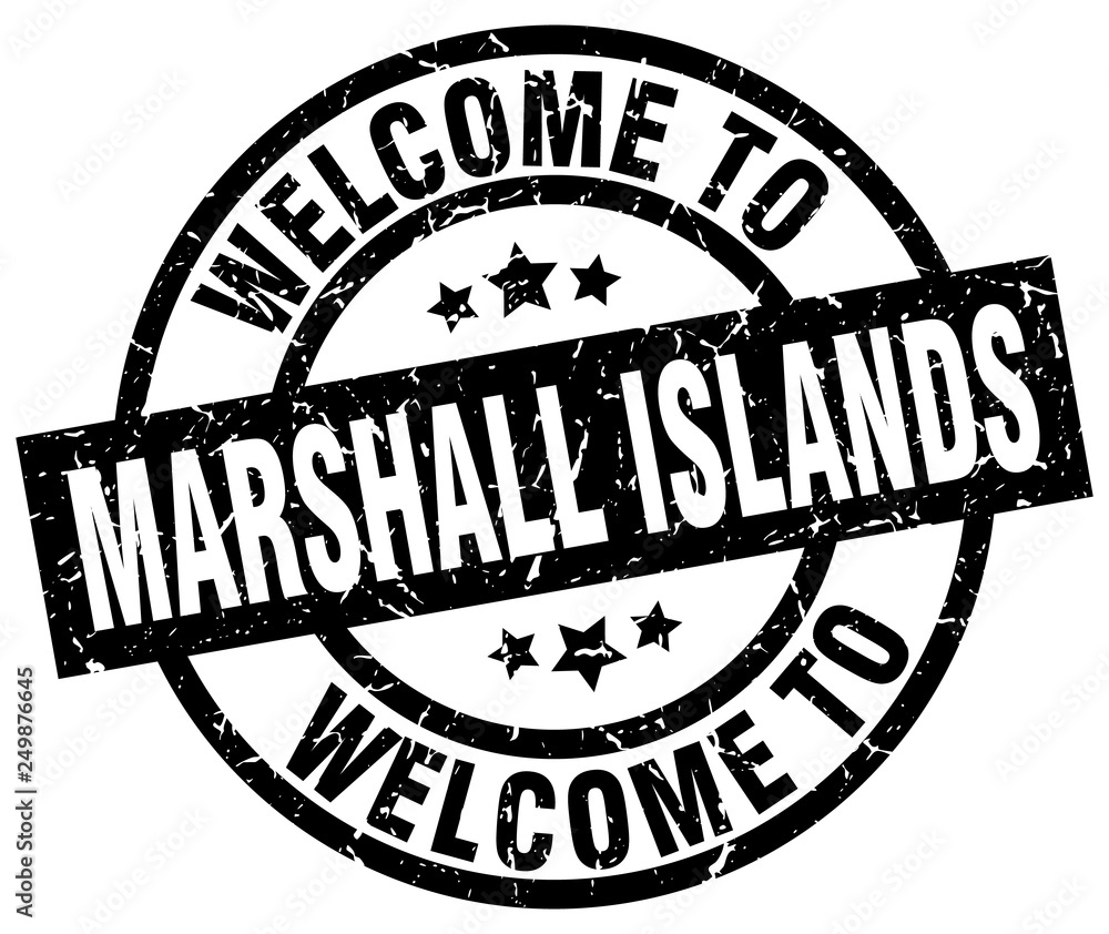 welcome to Marshall Islands black stamp welcome to Marshall Islands black stamp