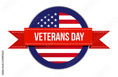 Veterans day sign seal icon illustration photo