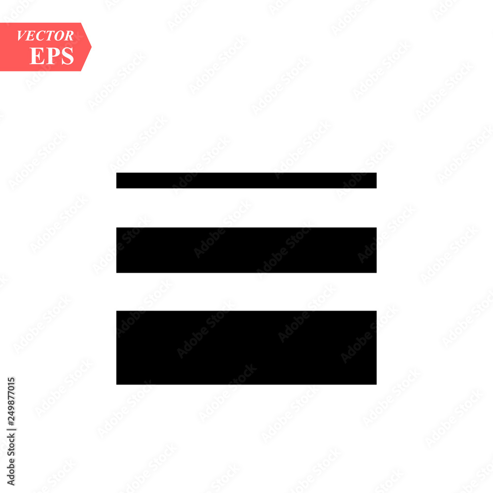 Menu Icon in trendy flat style isolated on grey background, for your web site design, app, logo, UI. Vector illustration, EPS10. Menu Icon in trendy flat style isolated on grey background, for your web site design, app, logo, UI. Vector illustration, EPS10.