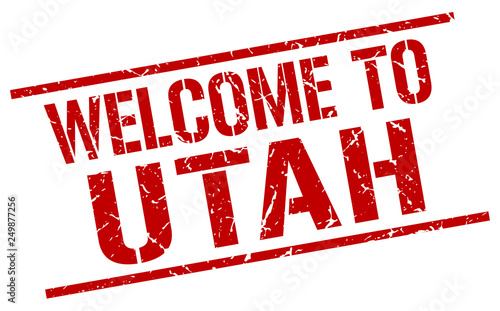 welcome to Utah stamp