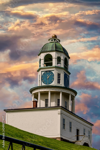 Classic Old Clock on Hill in Halifax, Nova Scotia