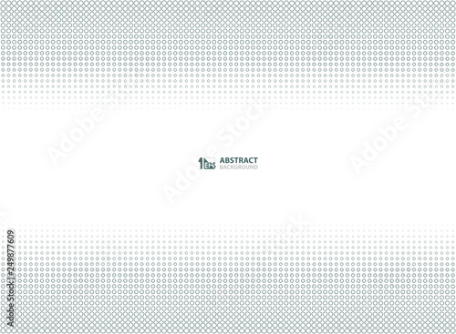 Abstract blue color of halftone circle pattern background.