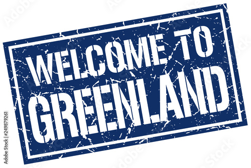 welcome to Greenland stamp