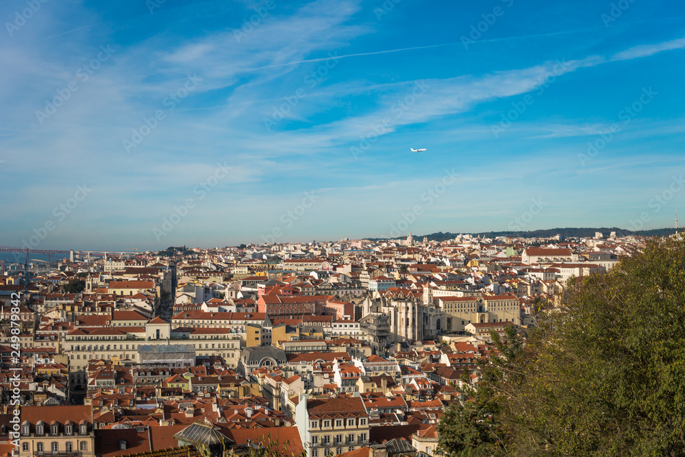 Lisbon city seen from above on a sunny day, Portugal, Europe Lisbon city seen from above on a sunny day, Portugal, Europe