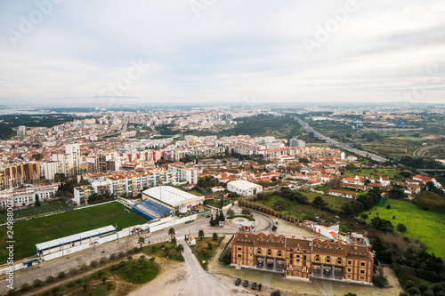 Lisbon city seen from above on a sunny day, Portugal, Europe