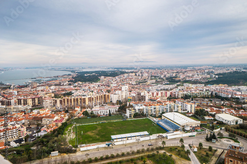 Lisbon city seen from above on a sunny day, Portugal, Europe