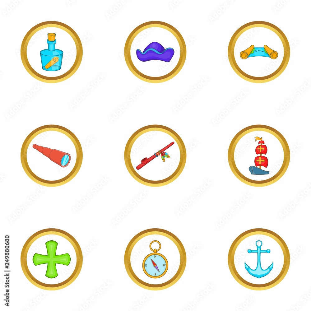 parts icons set. Cartoon set of 9 parts vector icons for web isolated on white background parts icons set. Cartoon set of 9 parts vector icons for web isolated on white background