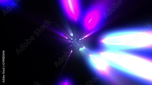 Slow Hyper Warp Neon Lights Rotating Tunnel Disco VJ Motion Background