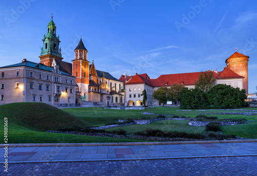 Wawel Cathedral And Castle At Dusk