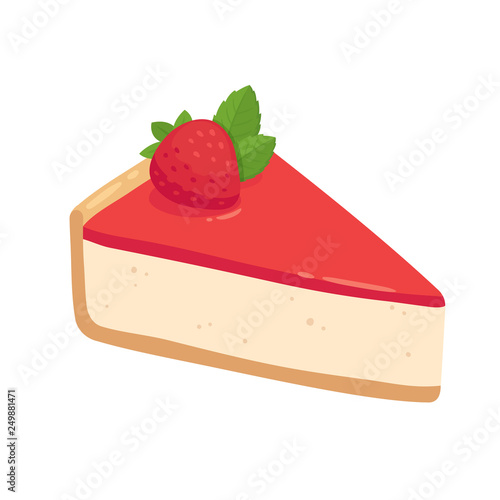 Strawberry cheesecake slice
