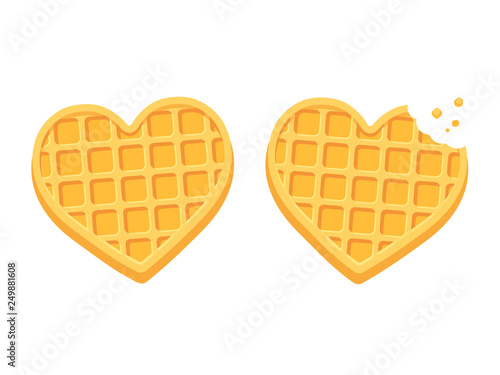 Heart shaped waffles
