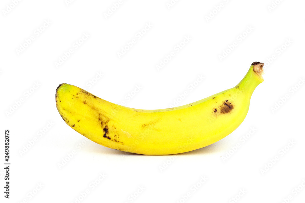 Single banana isolated