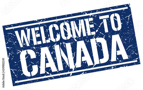 welcome to Canada stamp