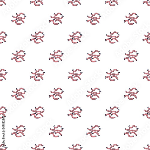 Escherichia coli pattern in cartoon style. Seamless pattern vector illustration