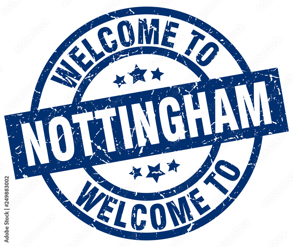 welcome to Nottingham blue stamp