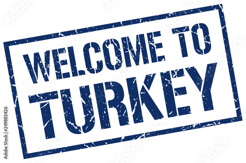 welcome to Turkey stamp