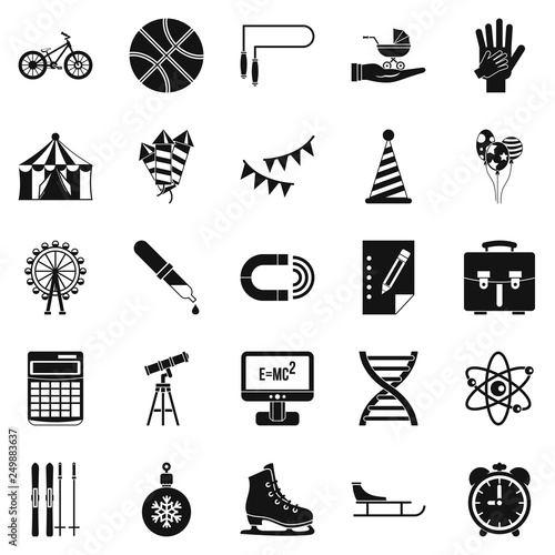 Learner icons set. Simple set of 25 learner vector icons for web isolated on white background