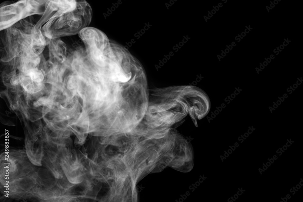 white smoke isolated on black background, abstract powder, water spray, Add smoke effect white smoke isolated on black background, abstract powder, water spray, Add smoke effect