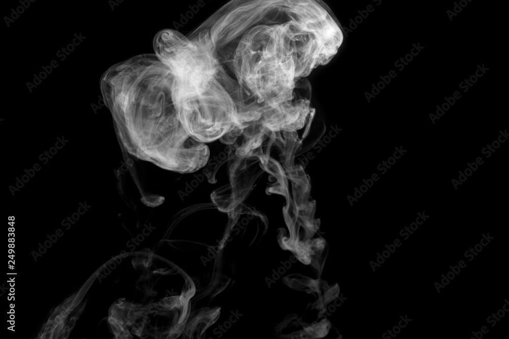 custom made wallpaper toronto digitalwhite smoke isolated on black background, abstract powder, water spray, Add smoke effect