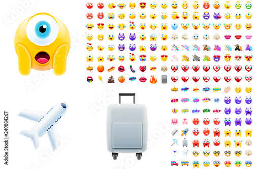 Set of Modern Realistic Emojis
