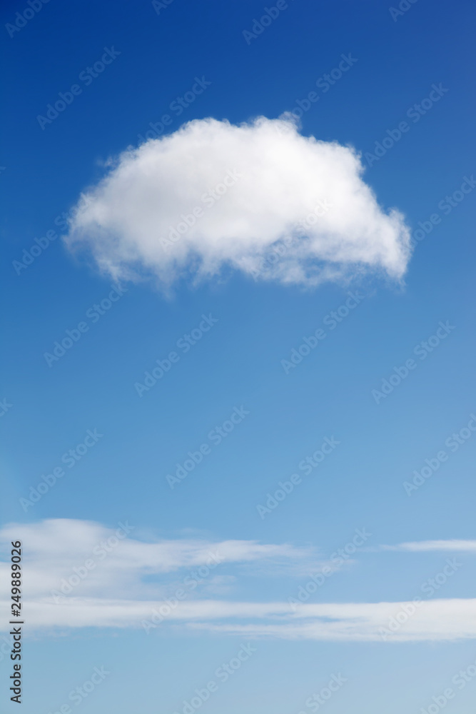 cloud isolated on the blue sky