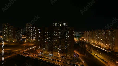 Wallpaper Mural Time lapse of night city lights and traffic Torontodigital.ca