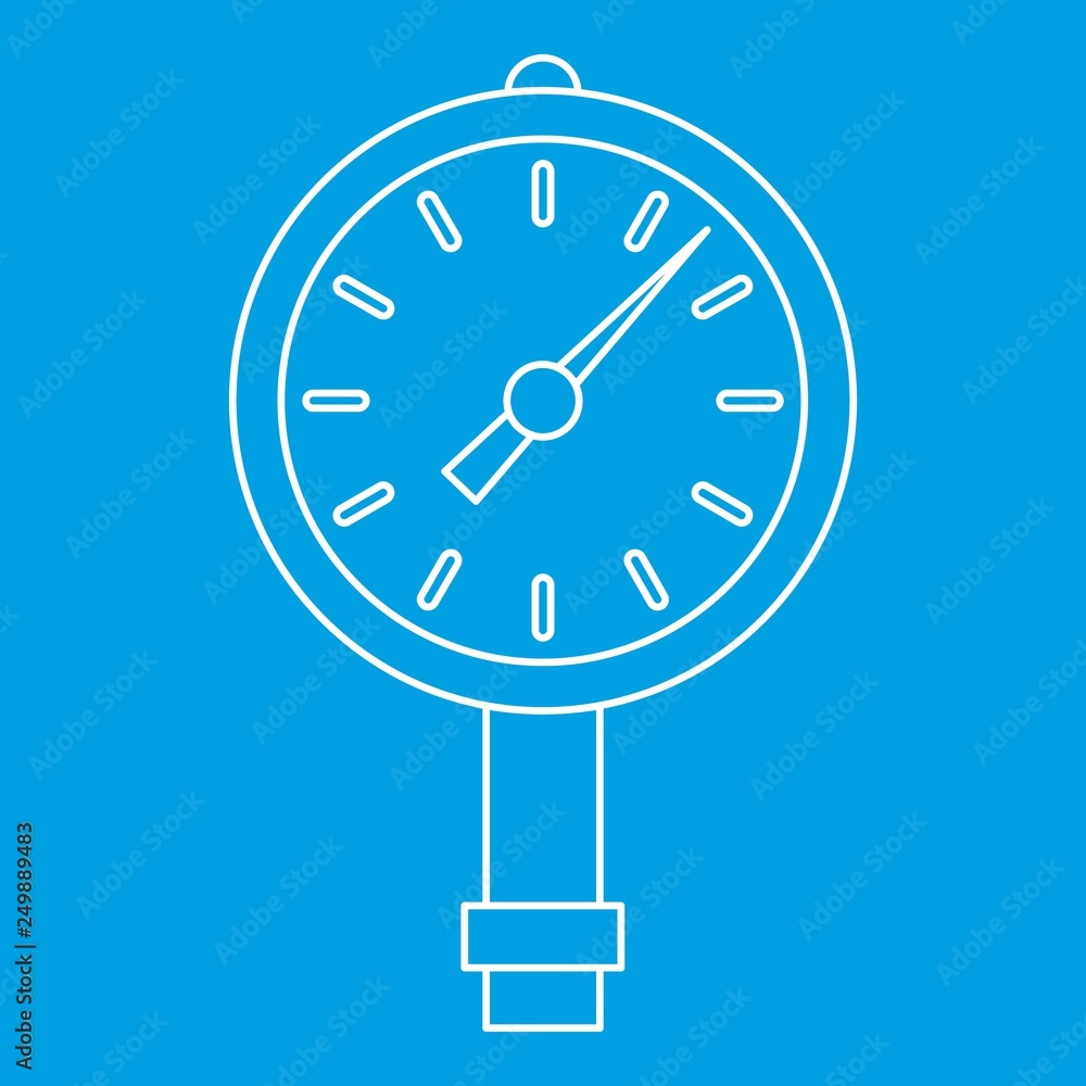 Welding glasses icon blue outline style isolated vector illustration. Thin line sign Welding glasses icon blue outline style isolated vector illustration. Thin line sign