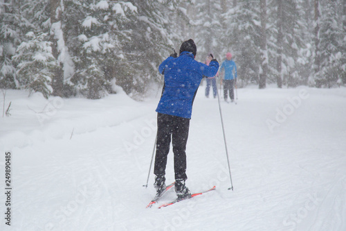 skier in mountains