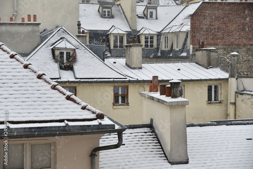 Photography Toits de Paris sous la neige, France