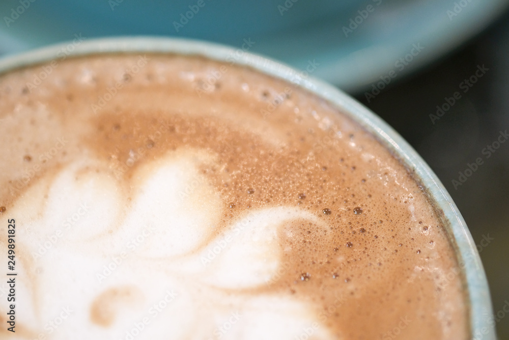 Hot coffee is placed on the table. Hot coffee is placed on the table.