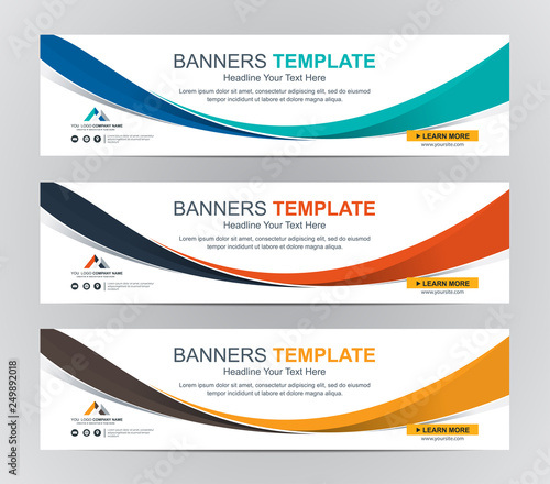 Abstract Web banner design background or header Templates
