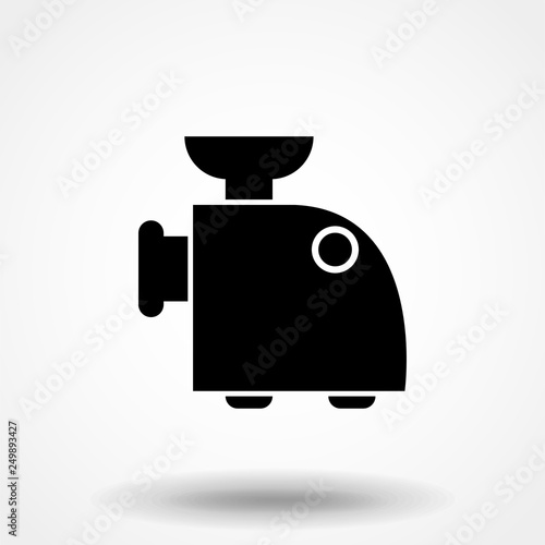 Meat grinder icon vector, electric mincer solid flat sign, pictogram isolated on white, logo illustration