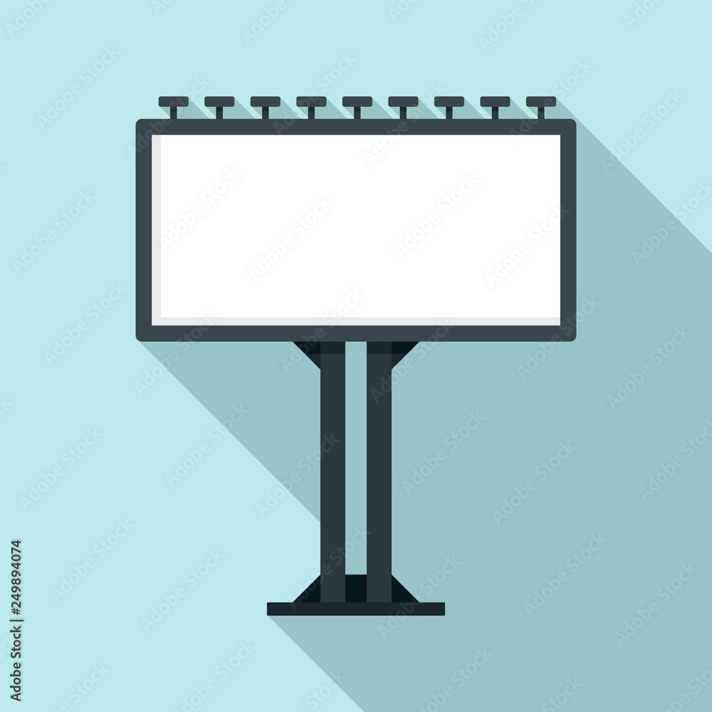 Fototapeta premium Billboard icon. Flat illustration of billboard vector icon for web design