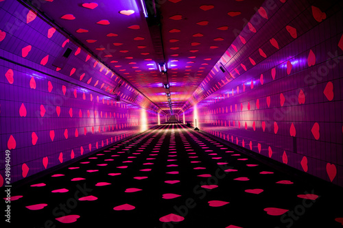 Tunnel of Love Valentines day in Rotterdam, Valentine concept.- Image