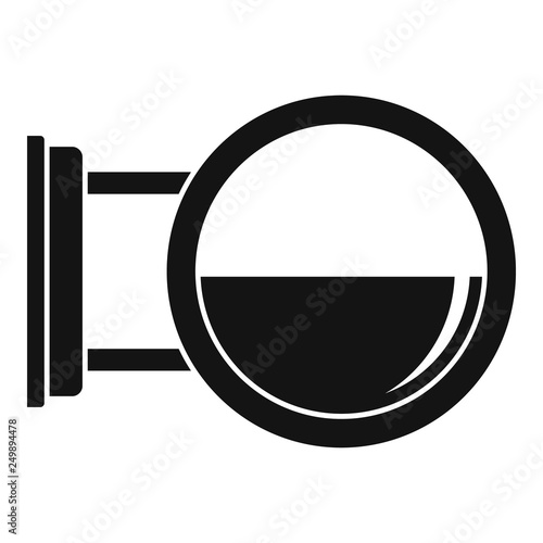 Round city light box icon. Simple illustration of round city light box vector icon for web design isolated on white background