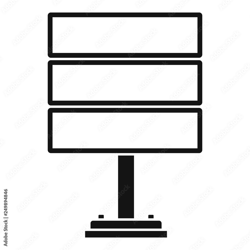 Multi billboard icon. Simple illustration of multi billboard vector icon for web design isolated on white background Multi billboard icon. Simple illustration of multi billboard vector icon for web design isolated on white background
