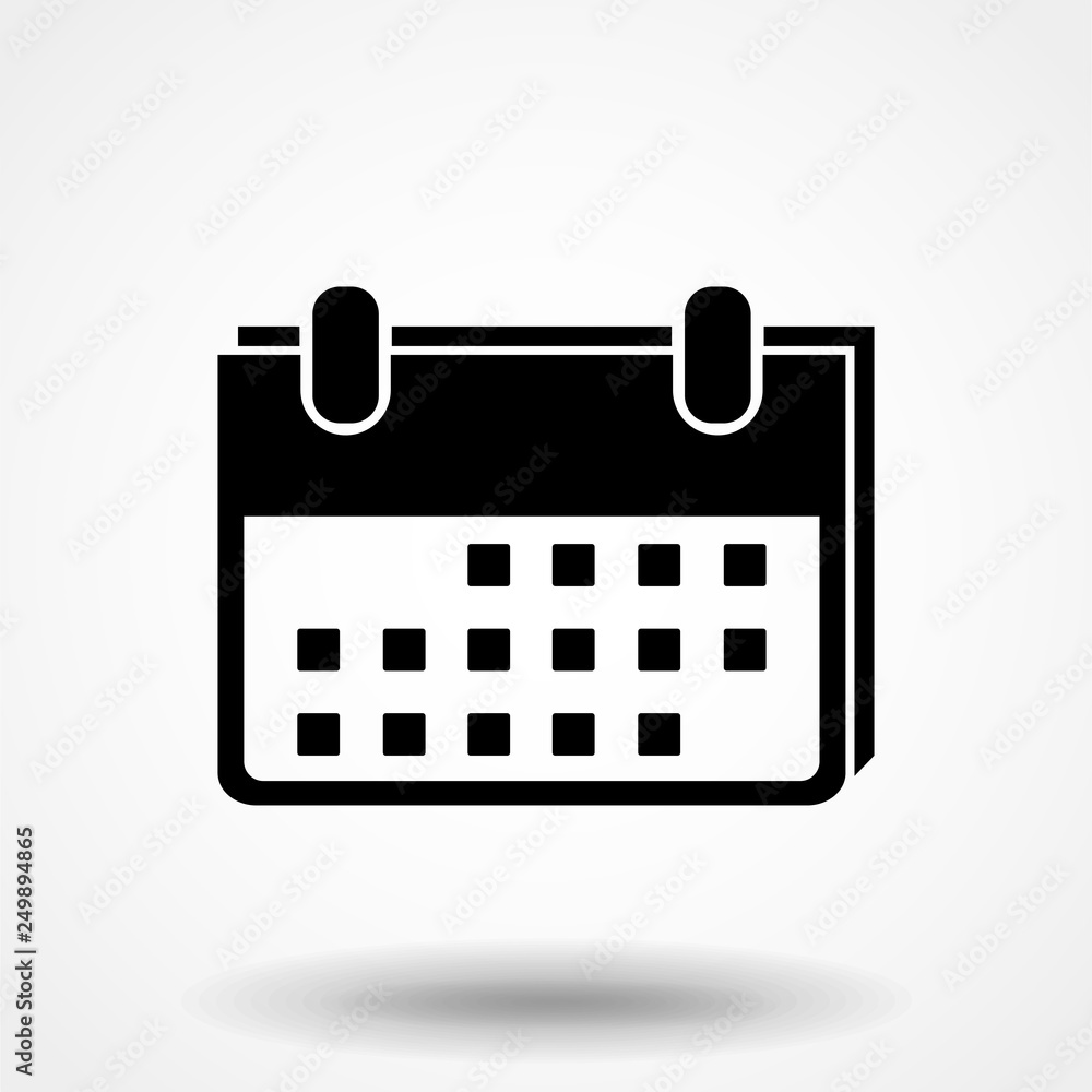 Flat calendar Icon. Calendar on the wall. Vector illustration. Flat calendar Icon. Calendar on the wall. Vector illustration.