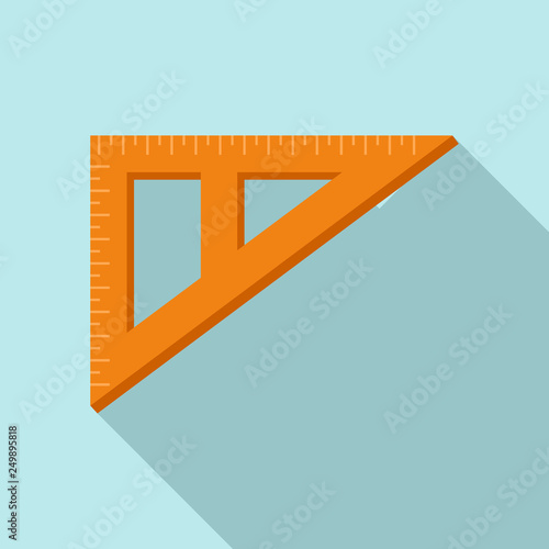 Angle ruler icon. Flat illustration of angle ruler vector icon for web design