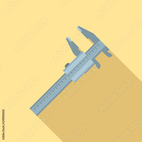 Calipers icon. Flat illustration of calipers vector icon for web design