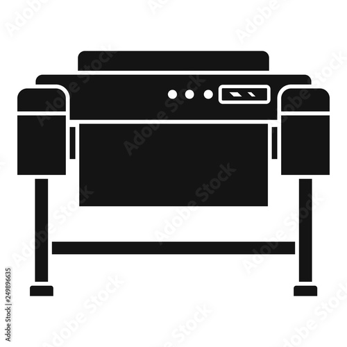 Printer plotter icon. Simple illustration of printer plotter vector icon for web design isolated on white background