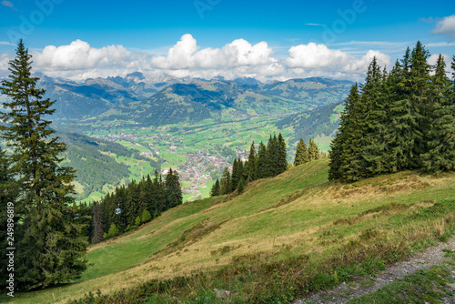 Rural landscape near Gstaad, summer view from the Wispile photo