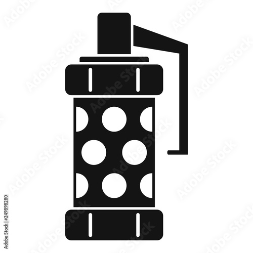 Police smoke grenade icon. Simple illustration of police smoke grenade vector icon for web design isolated on white background
