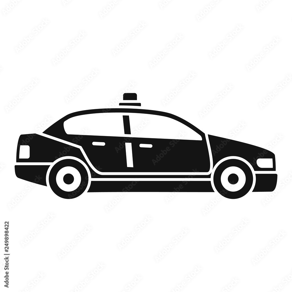 Police patrol car icon. Simple illustration of police patrol car vector icon for web design isolated on white background