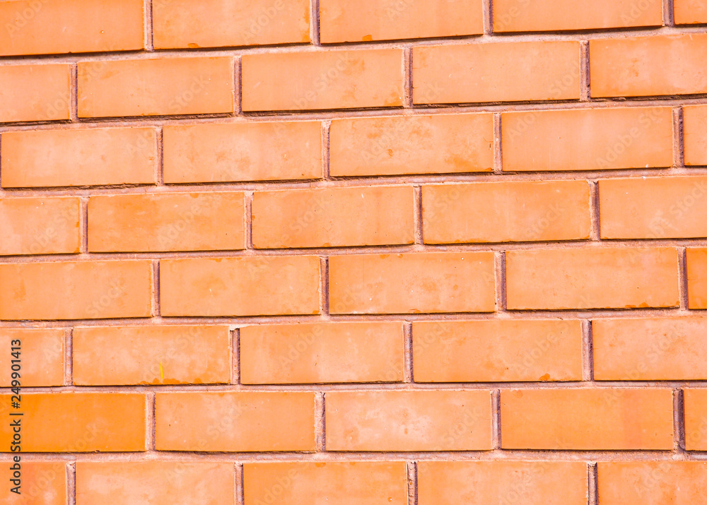 Fototapeta premium Czerwony brązowy blok ceglany mur Pięknie ułożone tekstury backgrou
