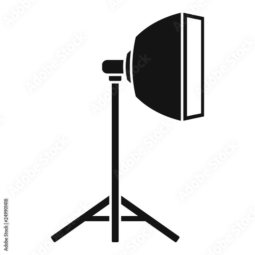 Studio light stand icon. Simple illustration of studio light stand vector icon for web design isolated on white background