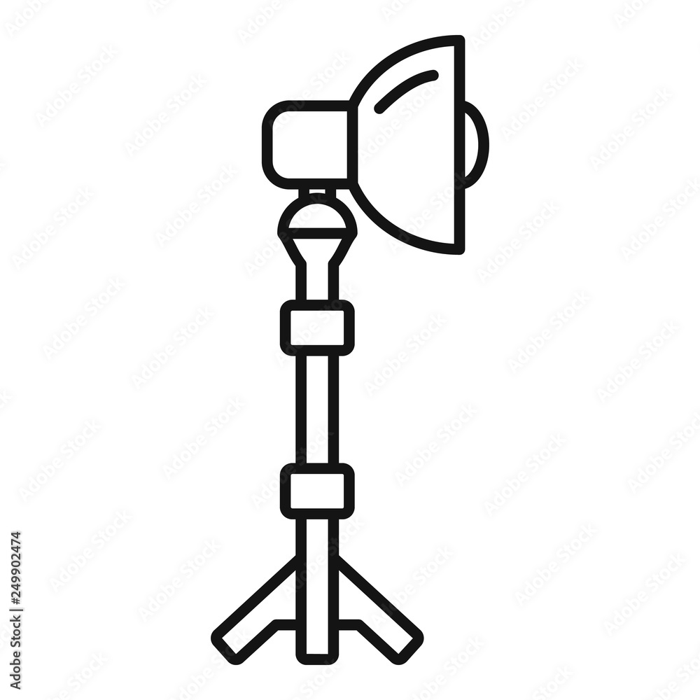 Camera light lamp icon. Outline camera light lamp vector icon for web design isolated on white background Camera light lamp icon. Outline camera light lamp vector icon for web design isolated on white background